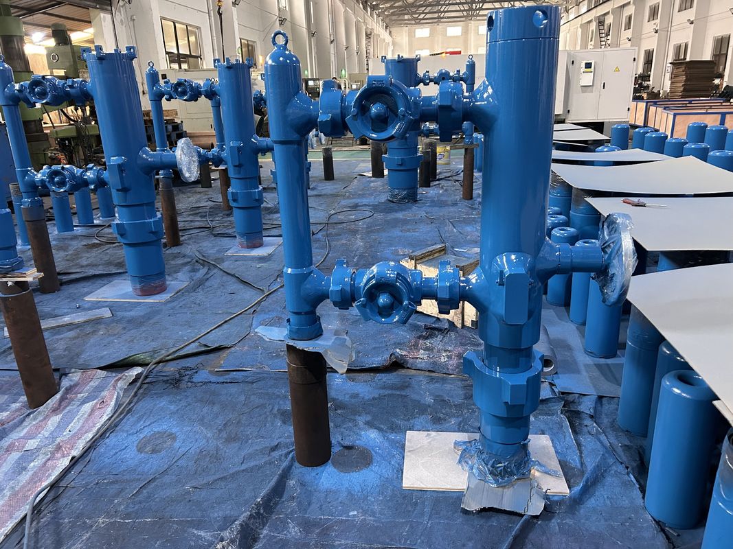 7' API Casing LTC BTC Buckle connesso 54Mpa Pressione di prova Single Plug Cementing Head With Wooden Packing 550KG