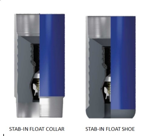 API 5CT Non rotante Downhole utensili per cemento 20 filo speciale P110 Collare galleggiante e scarpa galleggiante con tubo di cassa